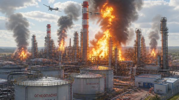 Bloomberg: нефтепереработка в России вновь опустилась ниже 3,9 млн б/с